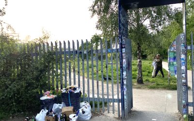 Et in Arcadia Ego. Kunstintervention. Rette den Park am Nordbahnhof. 4-7.7.25